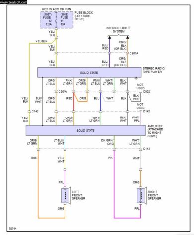 I need the wiring color codes for the radio on my 2007 Ford e-150 cargo van - 1