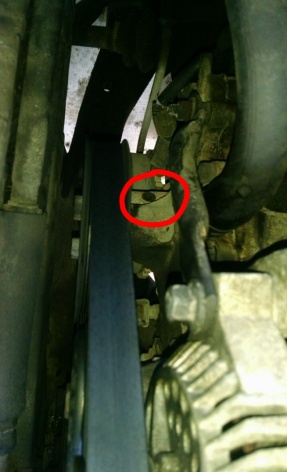 Coolant leaking from strange hole under alternator, what is supposed to go there - 1