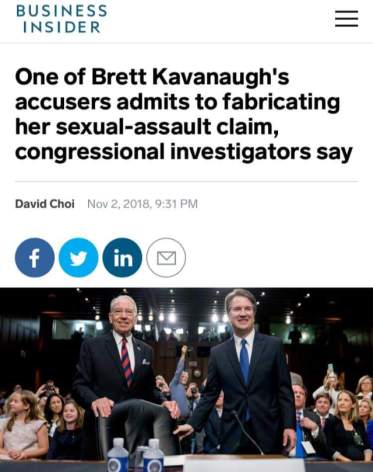 One of Kavanaugh s accusers admits to lying. Who could have known