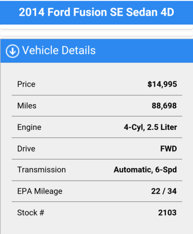 Ford fusion 2014 ripoff or not - 1