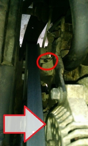 Coolant leaking from strange hole under alternator, what is supposed to go there - 1