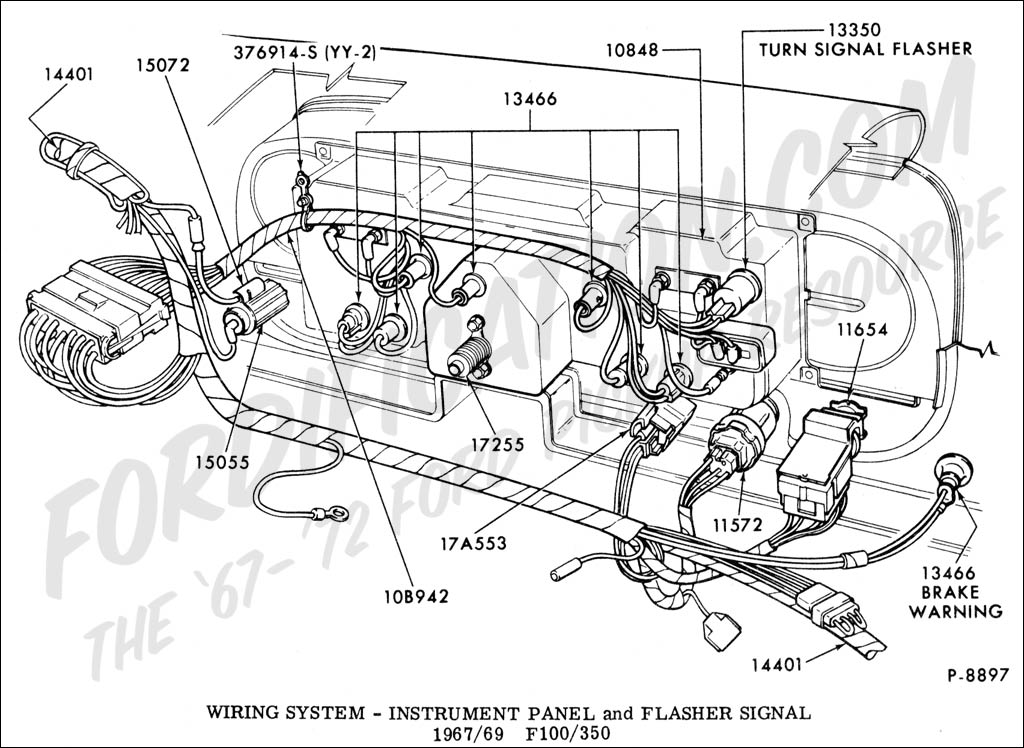 Can anyone give me the wire diagram behind the dash for a 1969 ford f250 pickup - 1