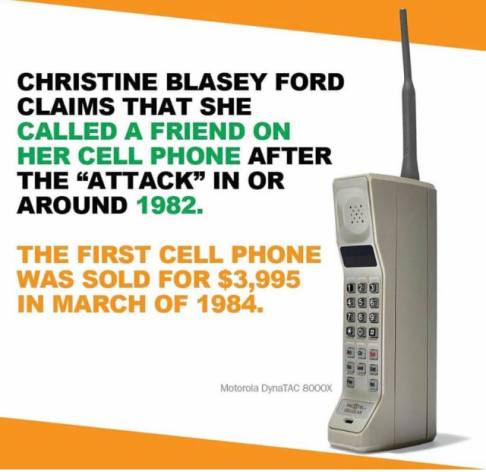 How did Christine Blasey Ford call a friend on a cellphone after the attack in 1982